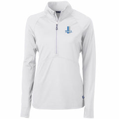 Detroit Lions Cutter & Buck Women's Throwback Logo Adapt Eco Knit Stretch Recycled Half-Zip Pullover Top - White Pullover