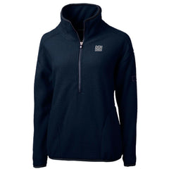 New York Giants Cutter & Buck Women's Throwback Logo Cascade Eco Sherpa Fleece Half-Zip Pullover Jacket - Navy Pullover