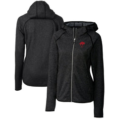 Buffalo Bills Cutter & Buck Women's Throwback Logo Mainsail Full-Zip Jacket - Heather Charcoal Jackets