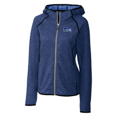 Seattle Seahawks Cutter & Buck Women's Throwback Logo Mainsail Full-Zip Jacket - Heather Royal Jackets