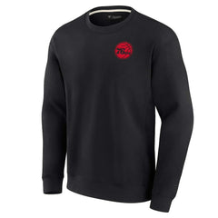 Philadelphia 76ers Unisex Elements Super Soft Fleece Pullover Sweatshirt Black - Fanatics
