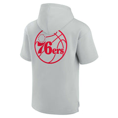 Philadelphia 76ers Unisex Elements Super Soft Fleece Short Sleeve Pullover Hoodie Gray - Fanatics