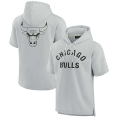 Chicago Bulls Unisex Elements Super Soft Fleece Short Sleeve Pullover Hoodie Gray - Fanatics