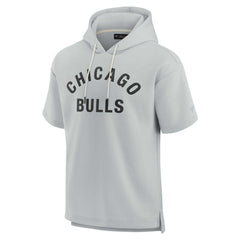 Chicago Bulls Unisex Elements Super Soft Fleece Short Sleeve Pullover Hoodie Gray - Fanatics