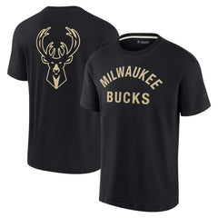 Milwaukee Bucks Unisex Elements Super Soft Short Sleeve T-Shirt Black - Fanatics