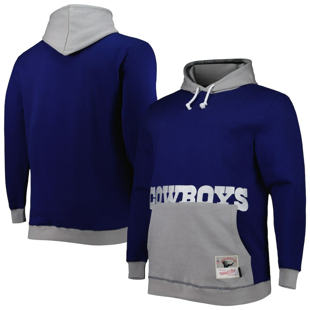 Dallas Cowboys Big & Tall Big Face Pullover Hoodie - Navy/Silver Hoodies
