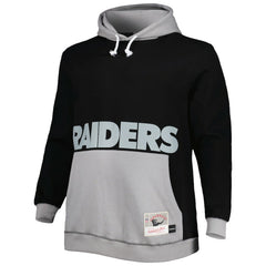 Las Vegas Raiders Big & Tall Big Face Pullover Hoodie - Black/Silver Hoodies