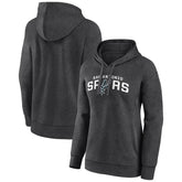 San Antonio Spurs Women's Wordmark Alt Pullover Hoodie Charcoal