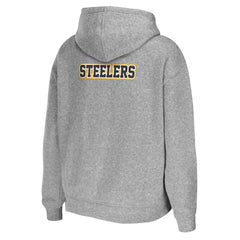 Pittsburgh Steelers WEAR by Erin Andrews Women's Team Full-Zip Hoodie - Heathered Gray Hoodies