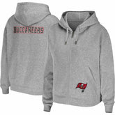 Tampa Bay Buccaneers WEAR by Erin Andrews Women's Team Full-Zip Hoodie - Heathered Gray Hoodies