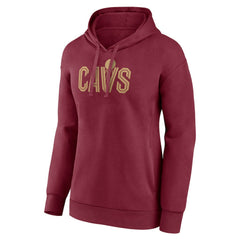 Cleveland Cavaliers Women's Wordmark Alt Pullover Hoodie Wine
