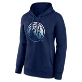 Minnesota Timberwolves Women's Gradient Logo Pullover Hoodie Navy