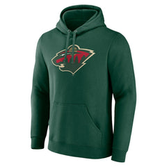 Minnesota Wild Fanatics Primary Logo Pullover Hoodie - Green | US 5133137