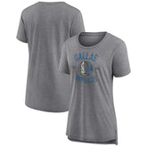 Dallas Mavericks Women's Heritage Tri-Blend T-Shirt Heather Gray