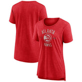 Atlanta Hawks Women's Heritage Tri-Blend T-Shirt Heather Red