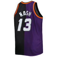 Steve Nash Phoenix Suns Big & Tall Hardwood Classics 1996/97 Split Swingman Jersey Purple/Black - Mitchell & Ness outlet