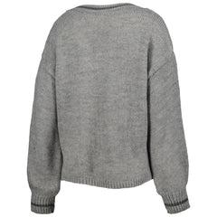 Chicago Bulls Lusso Women's Scarletts Lantern Sleeve Tri-Blend V-Neck Pullover Sweater Gray outlet
