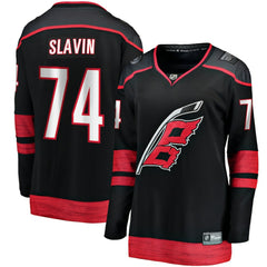 Jaccob Slavin Carolina Hurricanes Fanatics Women's Home Breakaway Player Jersey - Black | US 5135861
