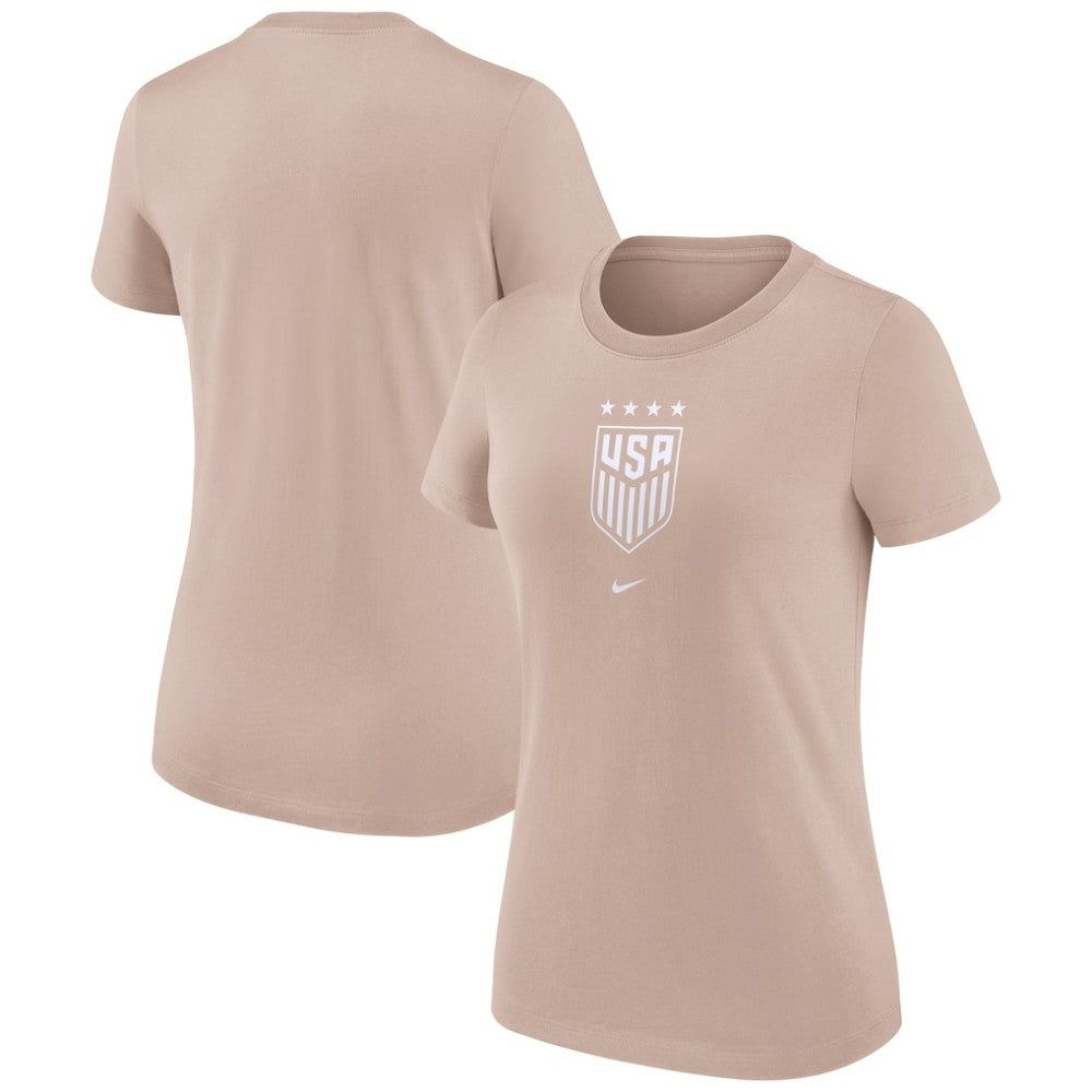 USWNT Women's Crest T-Shirt Tan - Nike for sale