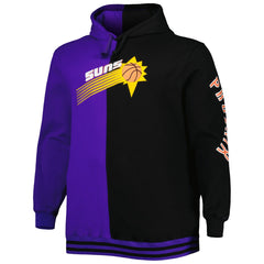 Phoenix Suns Big & Tall Hardwood Classics Split Pullover Hoodie Purple/Black - Mitchell & Ness