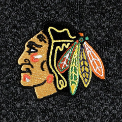Chicago Blackhawks Antigua Course Quarter-Zip Jacket - Heathered Black | US 5138515