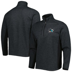 San Jose Sharks Antigua Course Quarter-Zip Jacket - Heathered Black | US 5138529