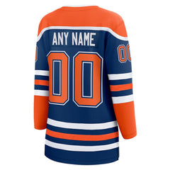 Edmonton Oilers Fanatics Women's Home Breakaway Custom Jersey - Royal | US 5143723