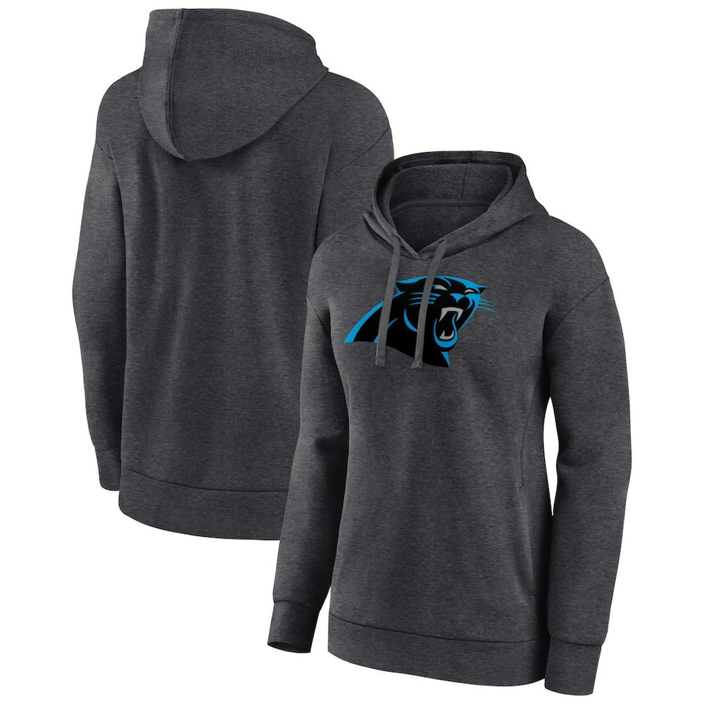 Carolina Panthers Women's Primary Logo Pullover Hoodie - Charcoal Hoodies