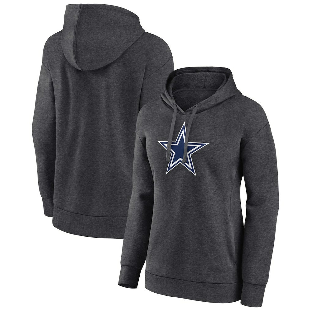 Dallas Cowboys Women's Primary Logo Pullover Hoodie - Charcoal Hoodies