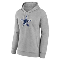 Dallas Cowboys Women's Primary Logo Pullover Hoodie - Gray Hoodies