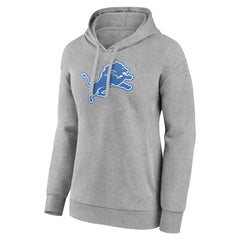 Detroit Lions Women's Primary Logo Pullover Hoodie - Gray Hoodies