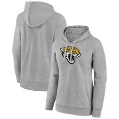 Jacksonville Jaguars Women's Primary Logo Pullover Hoodie - Gray Hoodies