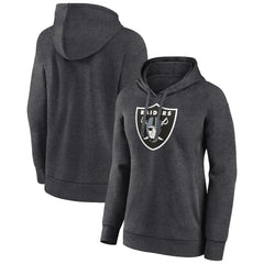Las Vegas Raiders Women's Primary Logo Pullover Hoodie - Charcoal Hoodies