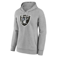 Las Vegas Raiders Women's Primary Logo Pullover Hoodie - Gray Hoodies