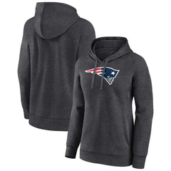 New England Patriots Women's Primary Logo Pullover Hoodie - Charcoal Hoodies