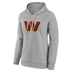 Washington Commanders Women's Primary Logo Pullover Hoodie - Gray Hoodies