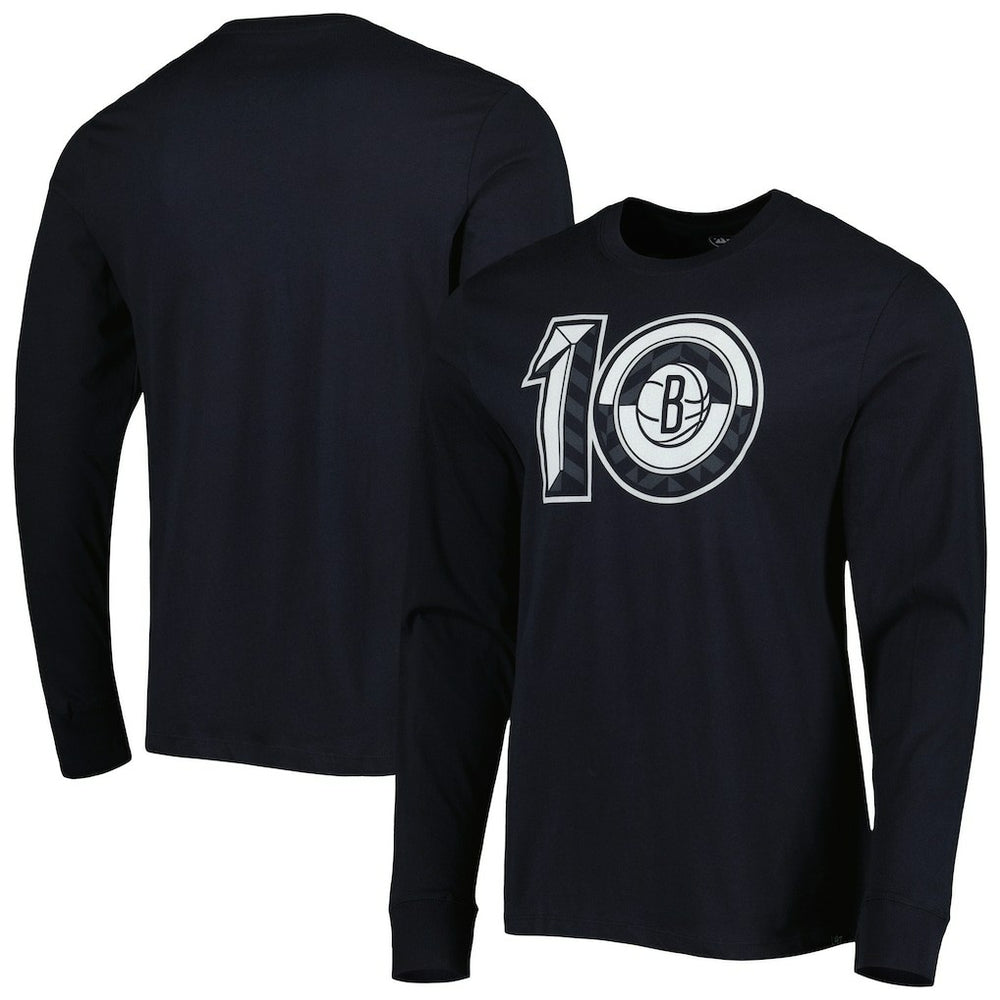 Brooklyn Nets '47 10th Anniversary Super Rival Long Sleeve T-Shirt Black - 47 brand