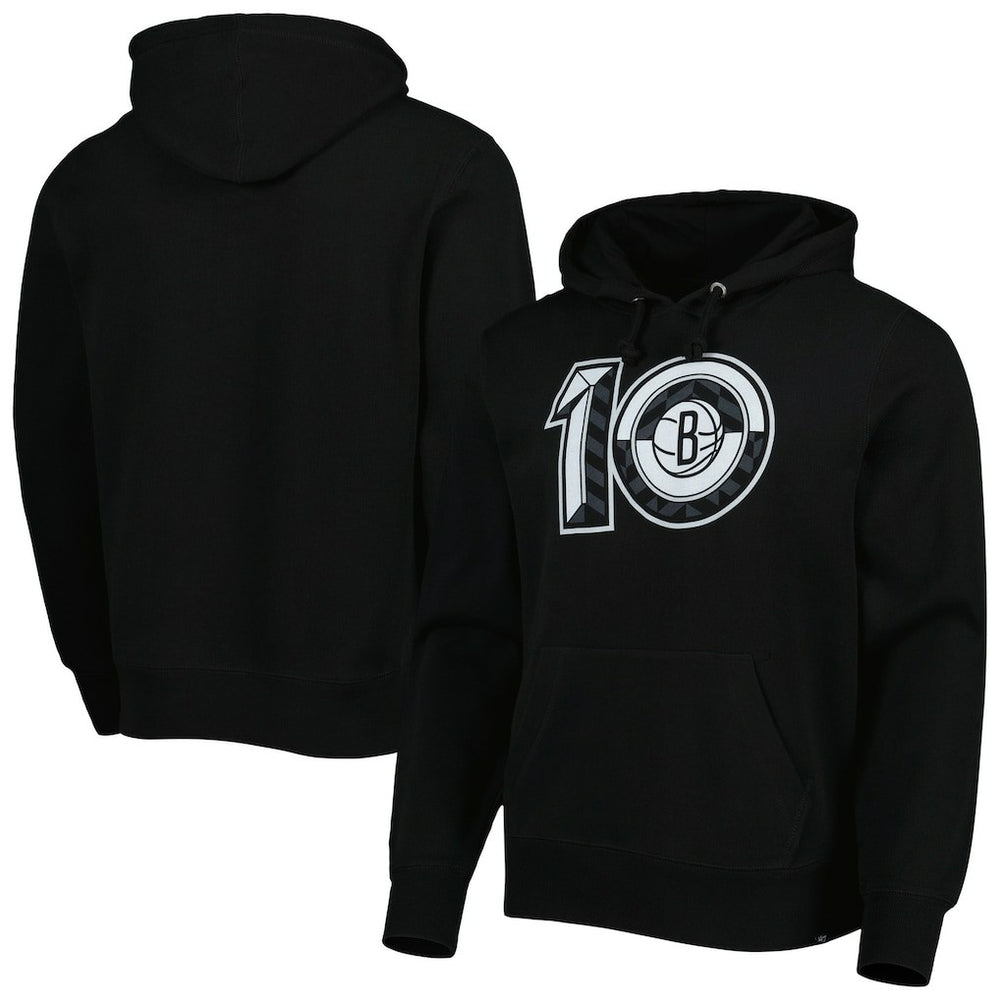 Brooklyn Nets '47 10th Anniversary Headline Pullover Hoodie Black - 47 brand