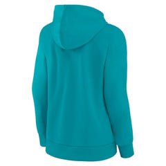 Miami Dolphins Women's Primary Logo Pullover Hoodie - Aqua Hoodies