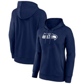 Seattle Seahawks Women's Primary Logo Pullover Hoodie - College Navy Hoodies
