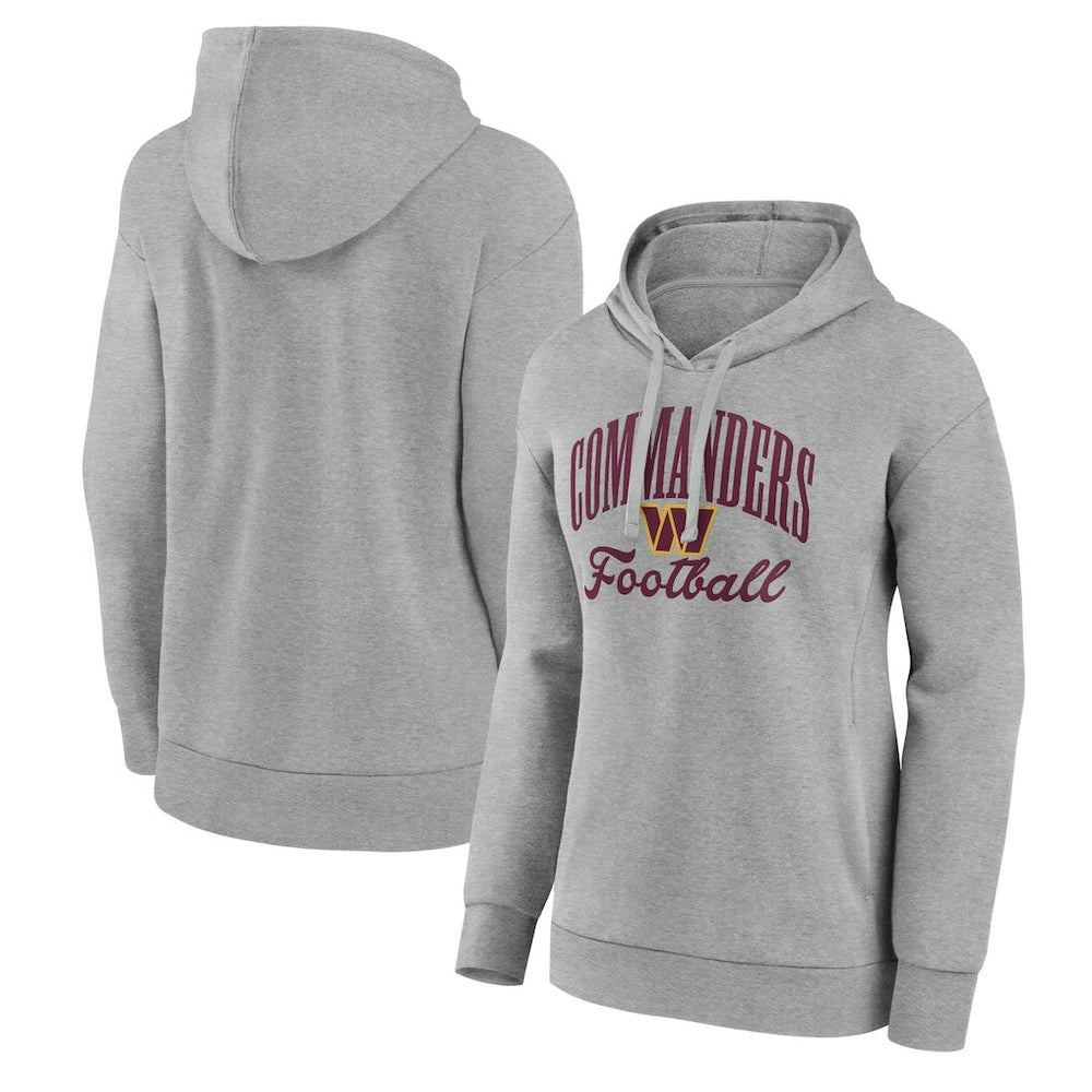 Washington Commanders Women's Victory Script Pullover Hoodie - Gray Hoodies