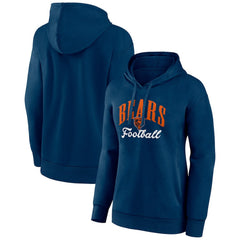 Chicago Bears Women's Victory Script Pullover Hoodie - Navy Hoodies