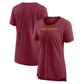 Washington Commanders Women's Throwback Team Logo Tri-Blend T-Shirt - Heather Burgundy T-shirts