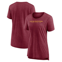 Washington Commanders Women's Throwback Team Logo Tri-Blend T-Shirt - Heather Burgundy T-shirts