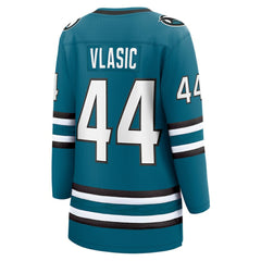 Marc-Edouard Vlasic San Jose Sharks Fanatics Women's Home Breakaway Player Jersey - Teal | US 5148769