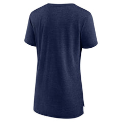 Cleveland Guardians Women's Official Wordmark Tri-Blend T-Shirt - Heather Navy T-shirts