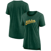 Athletics Women's Official Wordmark Tri-Blend T-Shirt - Heather Green T-shirts