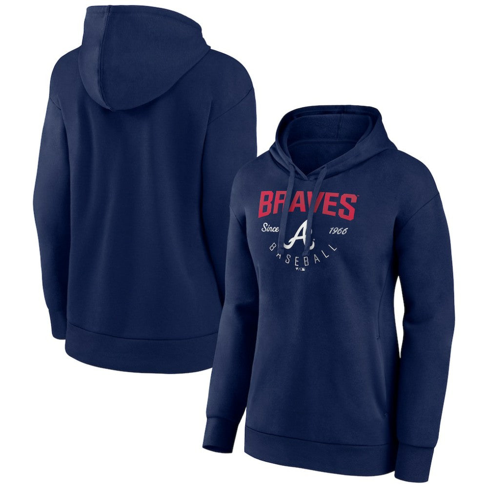 Atlanta Braves Women's Team Live For It Pullover Hoodie - Navy Hoodies