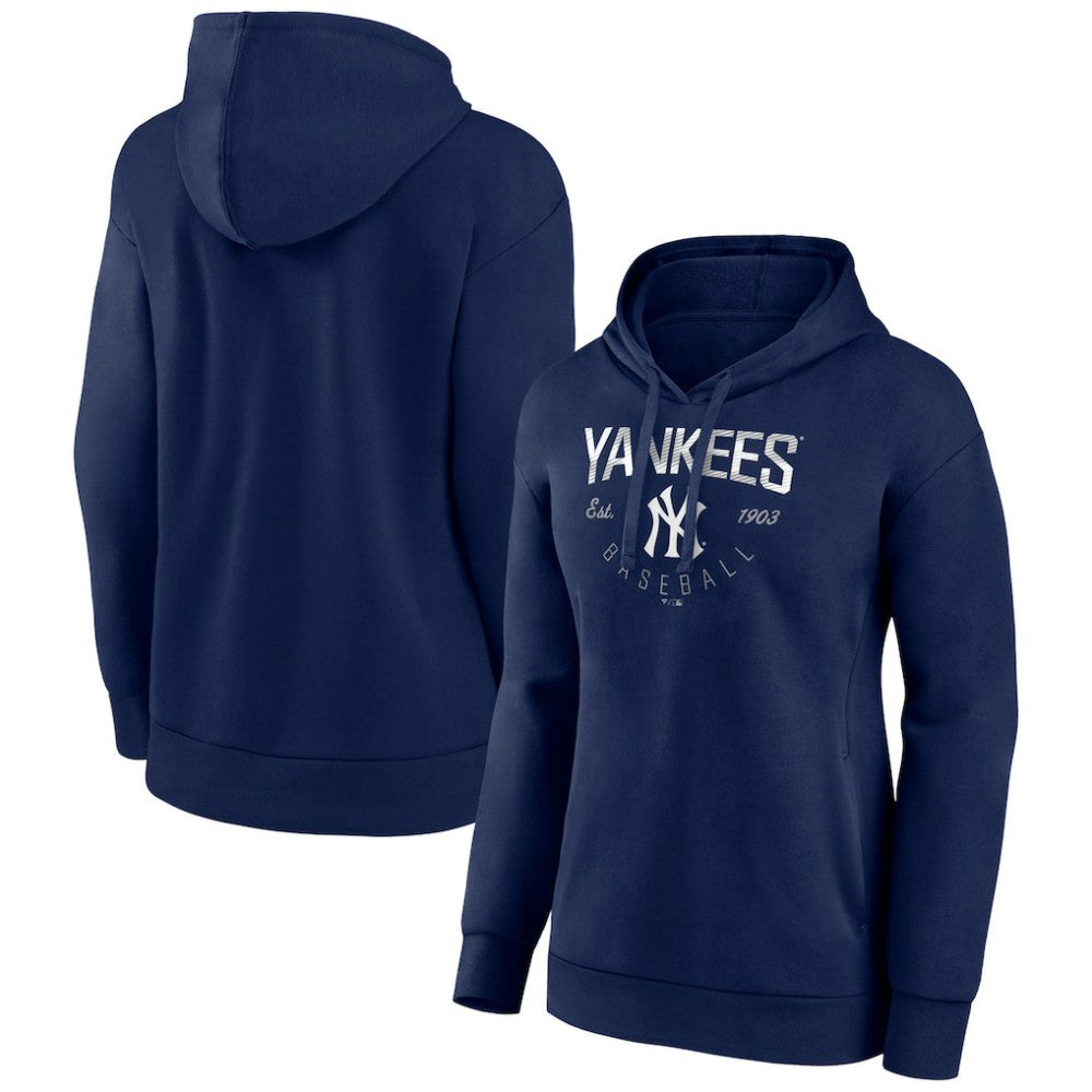 New York Yankees Women's Team Live For It Pullover Hoodie - Navy Hoodies