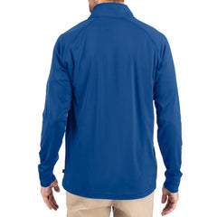 Buffalo Bills Cutter & Buck Adapt Eco Knit Stretch Recycled Big & Tall Quarter-Zip Throwback Pullover Top - Royal Pullover